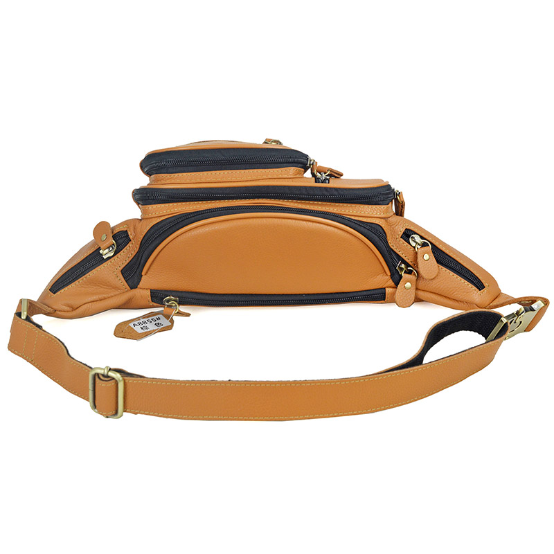 Men Genuine Leather Waist Pack - Motorcycle Gear Bag review and price