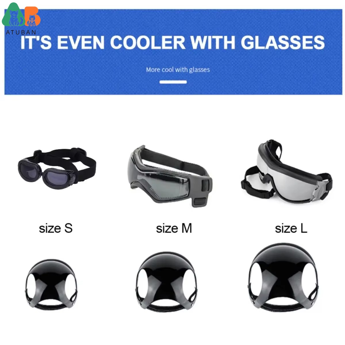 Dog Sunglasses Pet Helmet Set  - Motorcycle Gear Dogs review and price