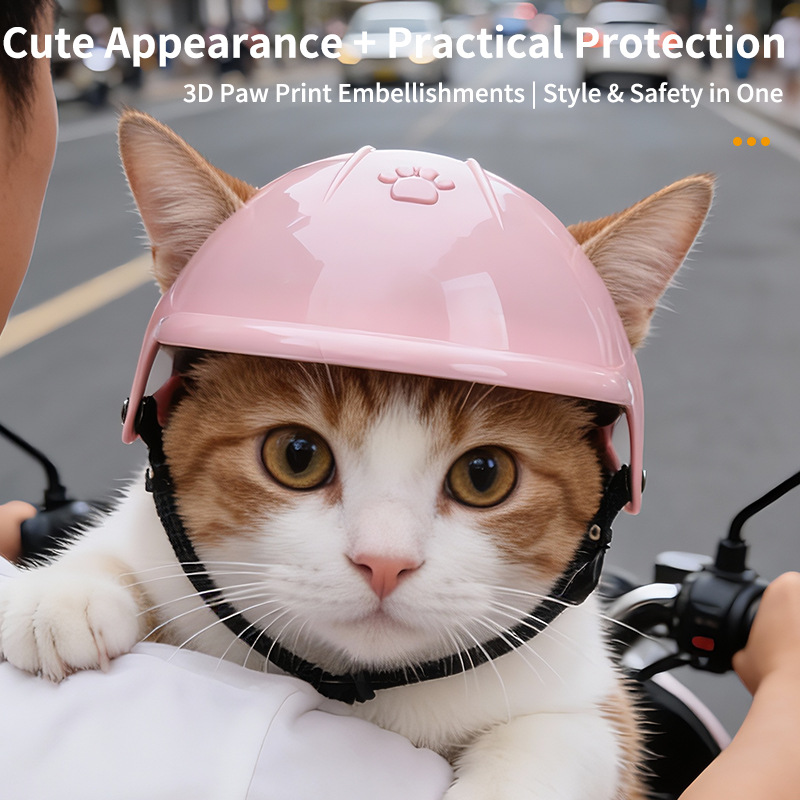 1Pc Cute 3D Paw Pet Helmet for - Motorcycle Gear Dogs review and price