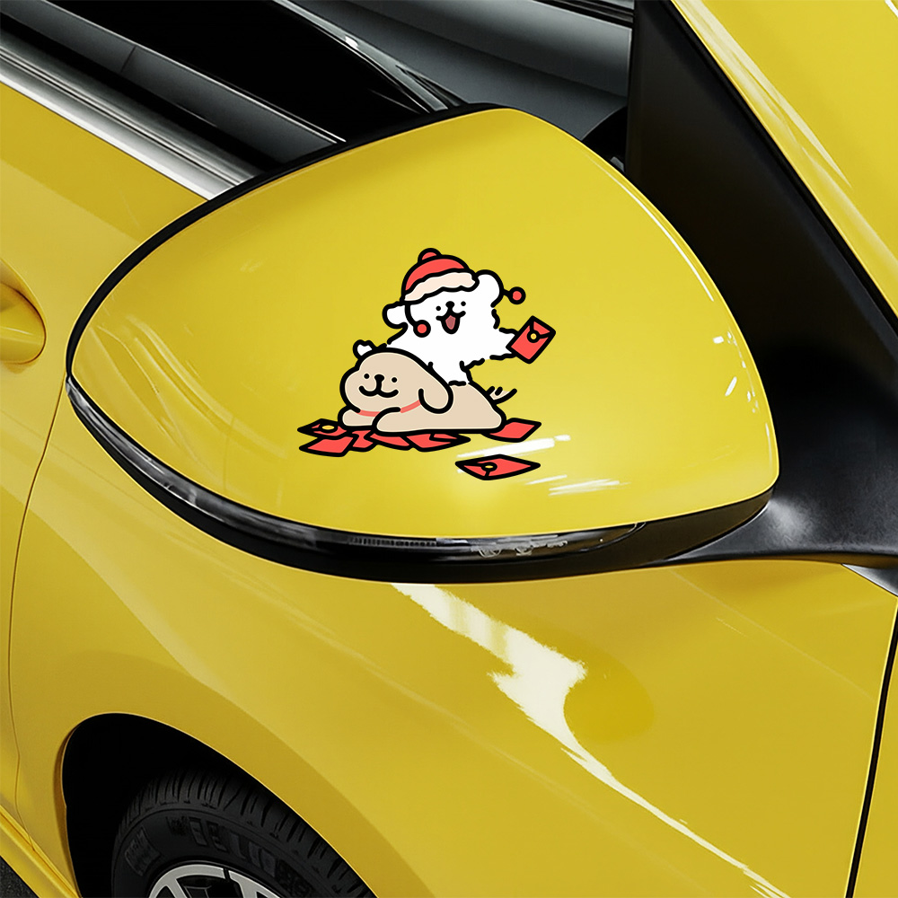 Cartoon Puppy Maltese Car Stic - Motorcycle Gear Dogs review and price