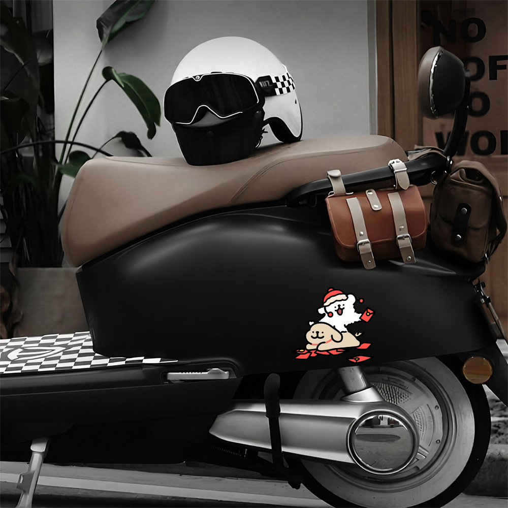 Cartoon Puppy Maltese Car Stic - Motorcycle Gear Dogs review and price