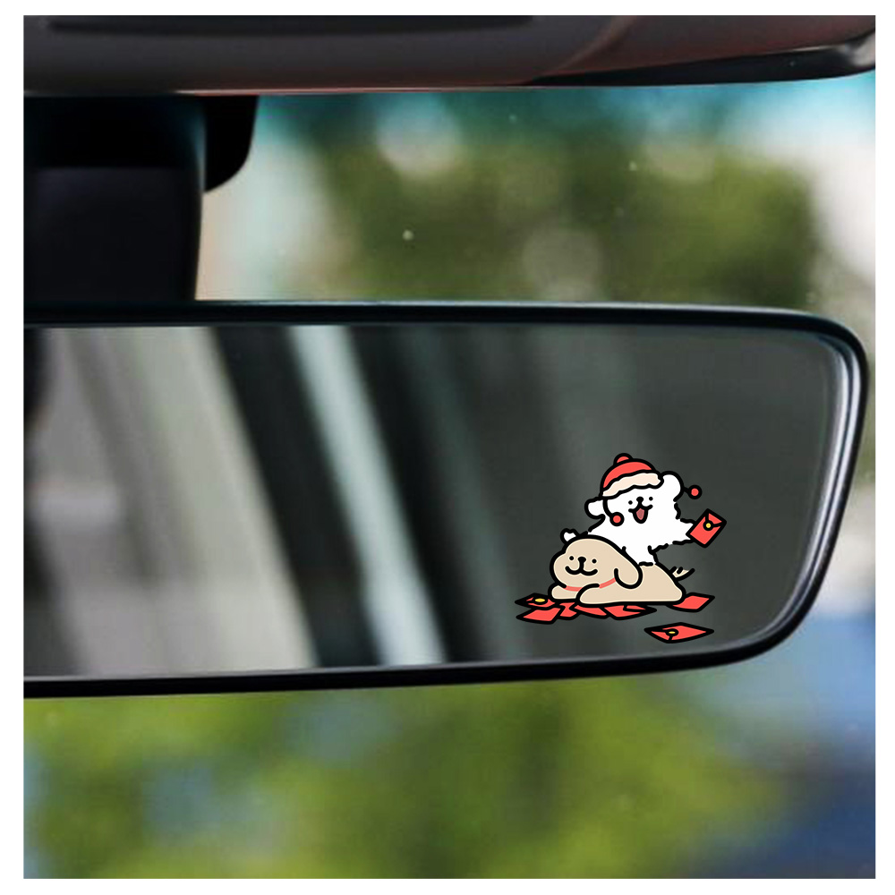 Cartoon Puppy Maltese Car Stic - Motorcycle Gear Dogs review and price